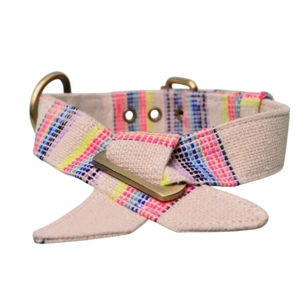 IndieGood Bow Handloom Party Bow tie Collar Small Striped Dog Accessories NWT